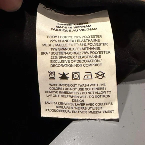 Nike Dri-Fit Longline Crop Sports Bra Black Colorblock Mesh Inset Size S Active - Picture 5 of 7